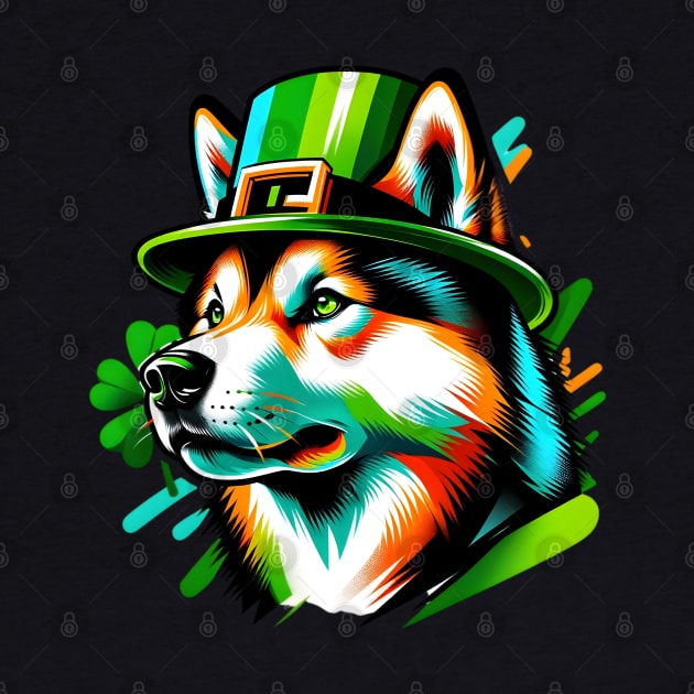 Shikoku Dog Celebrates Saint Patrick's Day in Style by ArtRUs